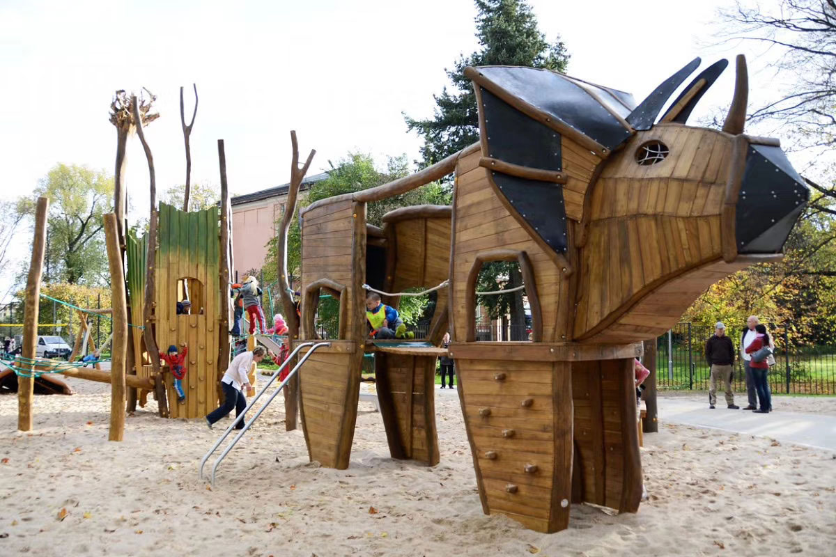 Outdoor wooden playground (36) 户外木制游乐场 (36)