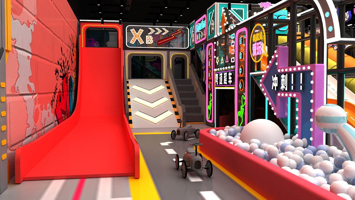 indoor children's devil slide (1) 室内儿童魔鬼滑梯 (1)