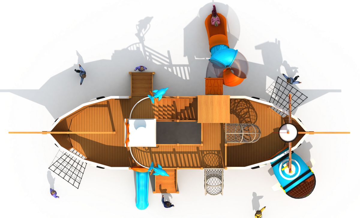 pirate ship playground equipment (2) 海盗船游乐场设备 (2)