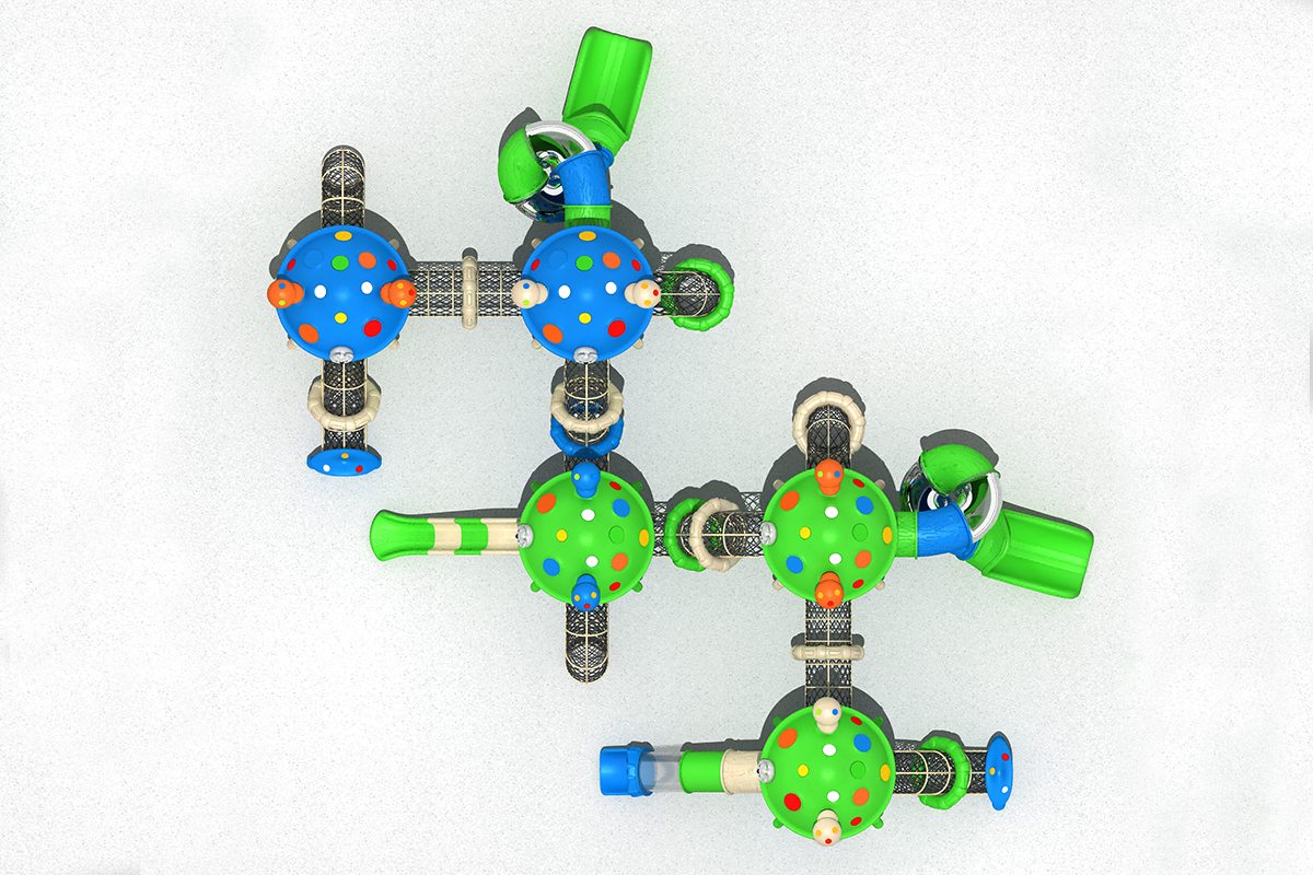 playground with slides 儿童户外滑梯 (1)