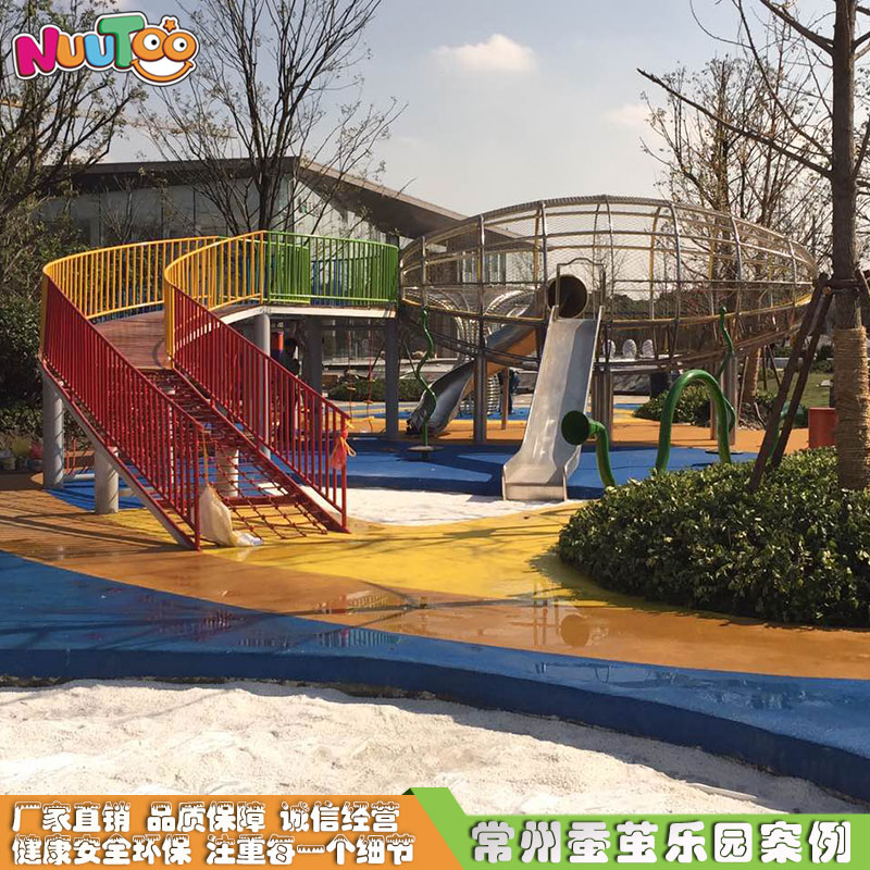 户外大型非标游乐设备 游乐场定制组合滑梯 户外园林木质不锈钢游乐设施LT-JG002