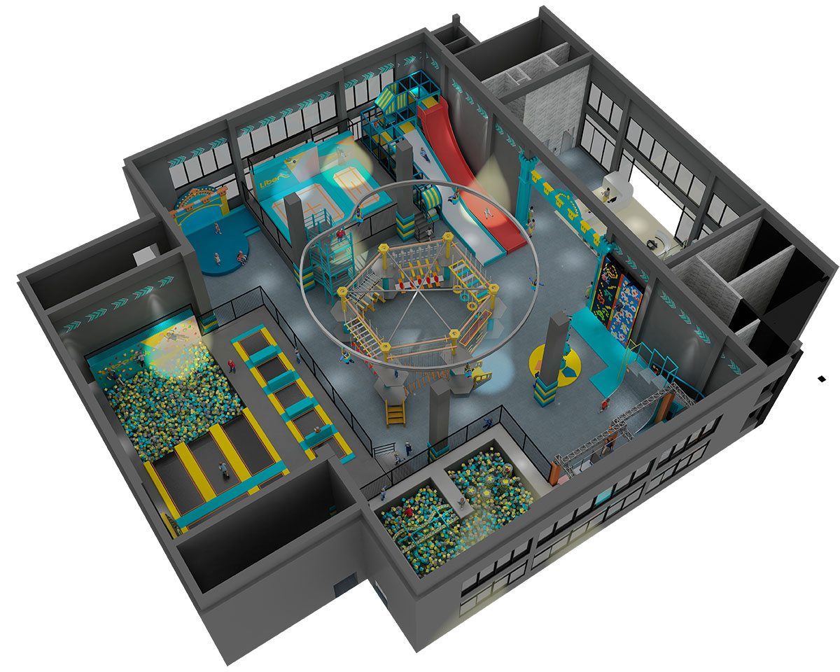 indoor trampoline park for toddlers (5) 幼儿室内蹦床公园 (5)