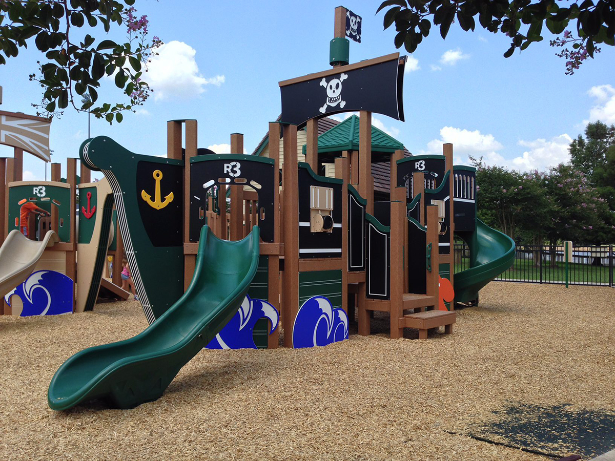 outdoor playground pirate ship (3) 户外游乐场海盗船 (3)