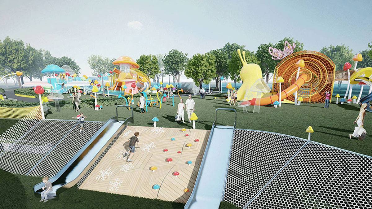 stainless steel playground slide (9) 不锈钢游乐场滑梯 (9)