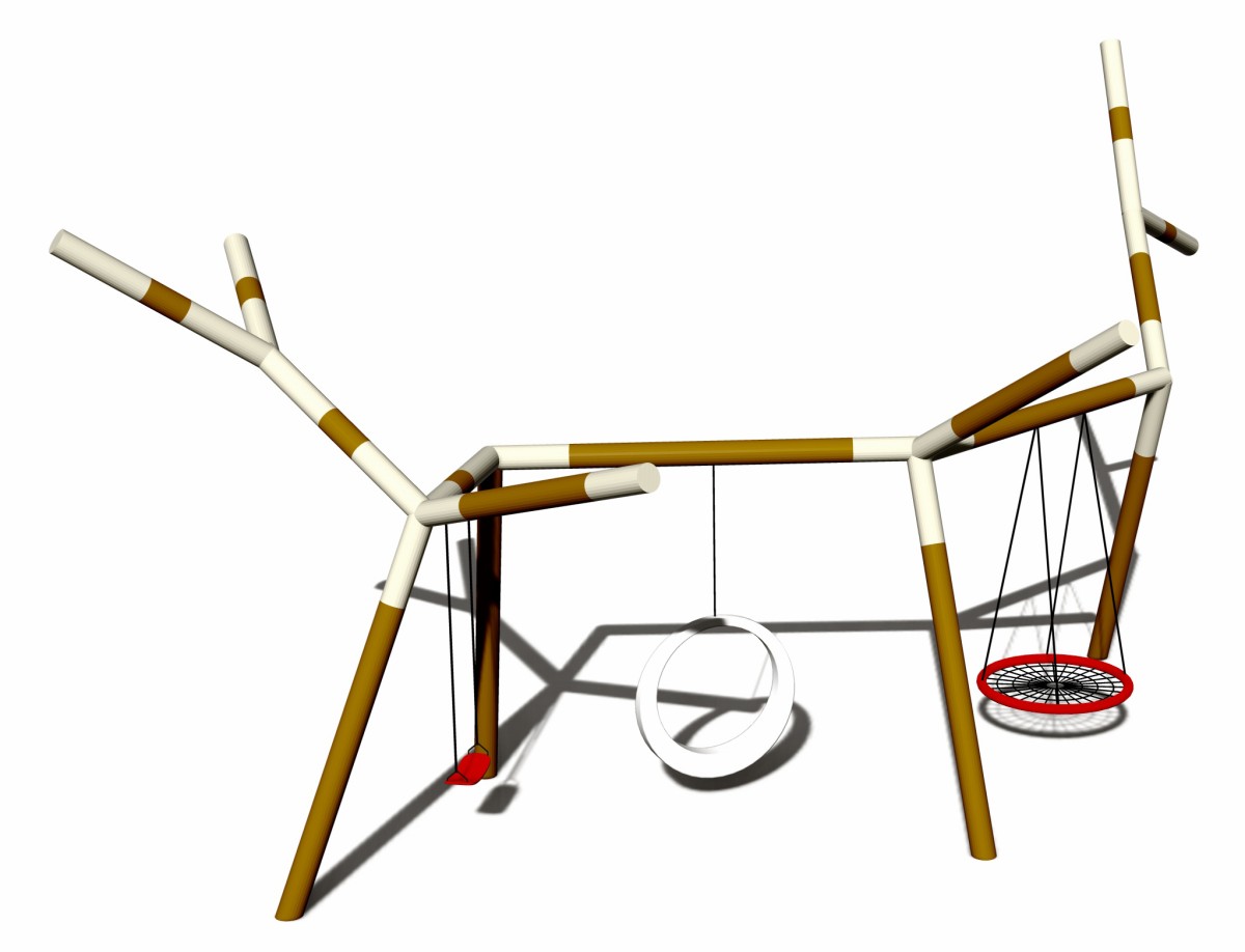 rust-resistant metal swing set (1) 防锈金属秋千套装 (1)