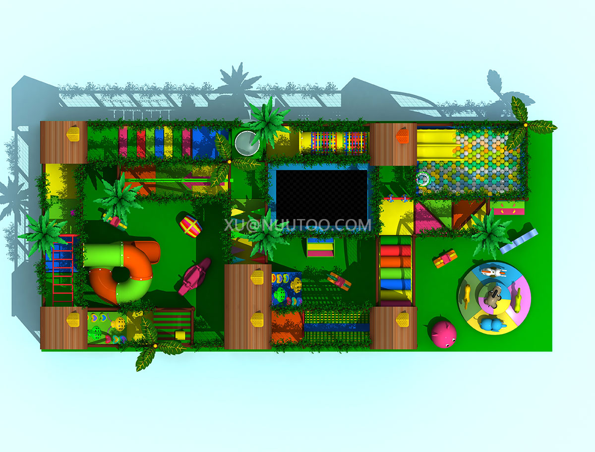 china jungle theme kids indoor soft playground (5) 中国丛林主题儿童室内软体游乐场 (5)