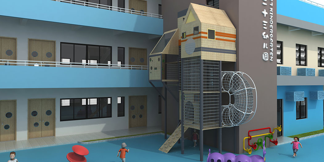 幼儿园户外活动栈道-(5)