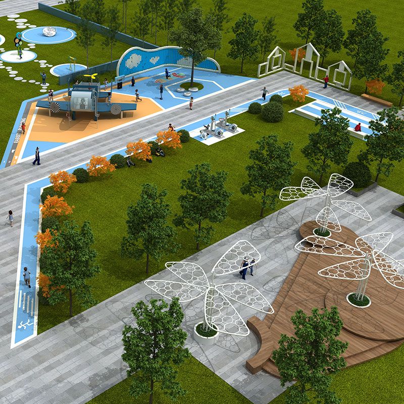 游乐场景观美化，景观结构游乐场工厂