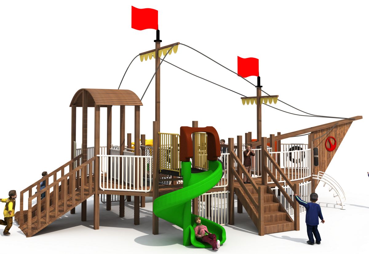 木制海盗船游乐场 (3)