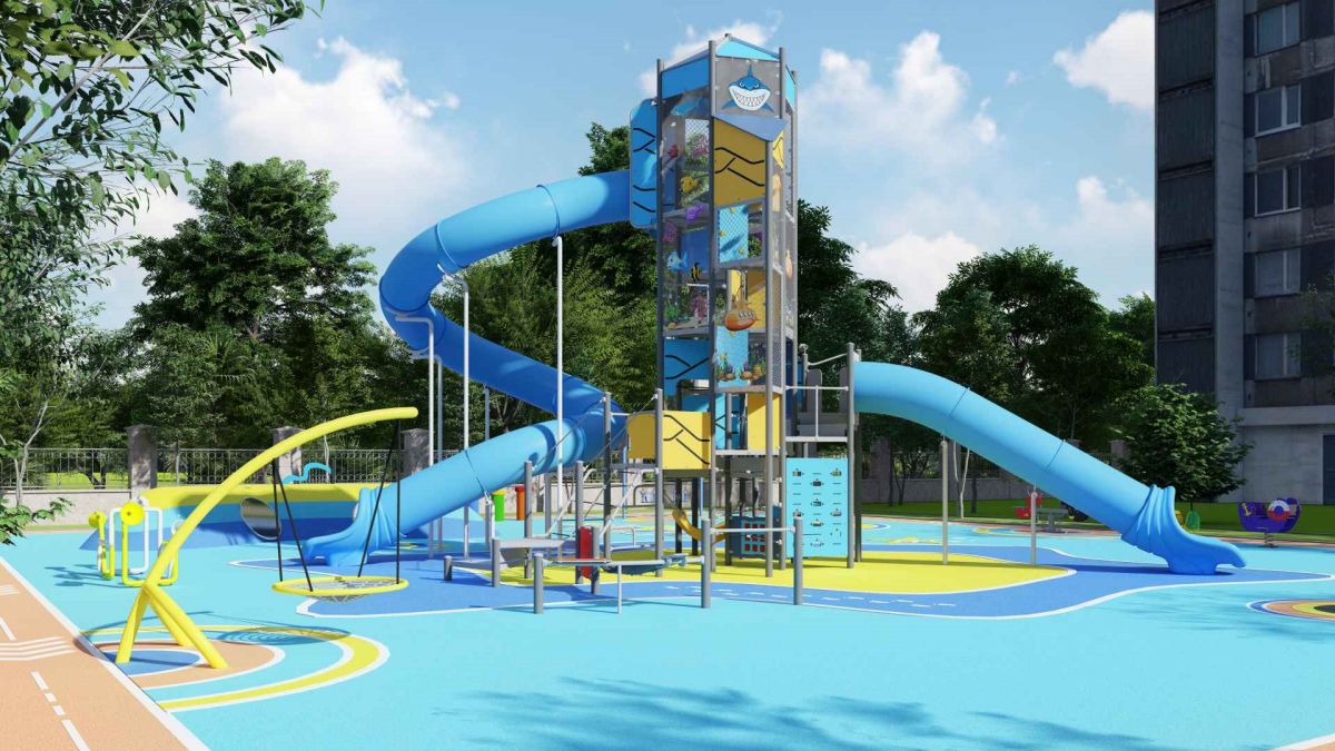 火箭游乐场滑梯 (3)