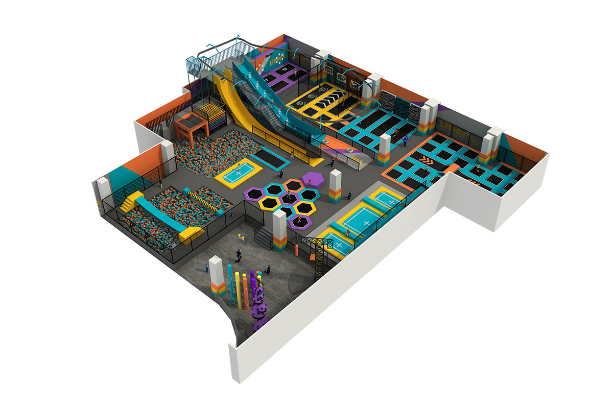 跳室内蹦床公园 (5)