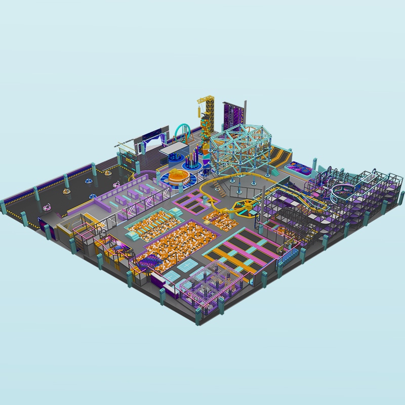 未来科技风室内运动乐园 大型蹦床拓展设备厂家定制