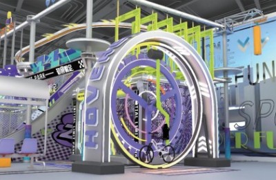 运动项目示例-360度自行车