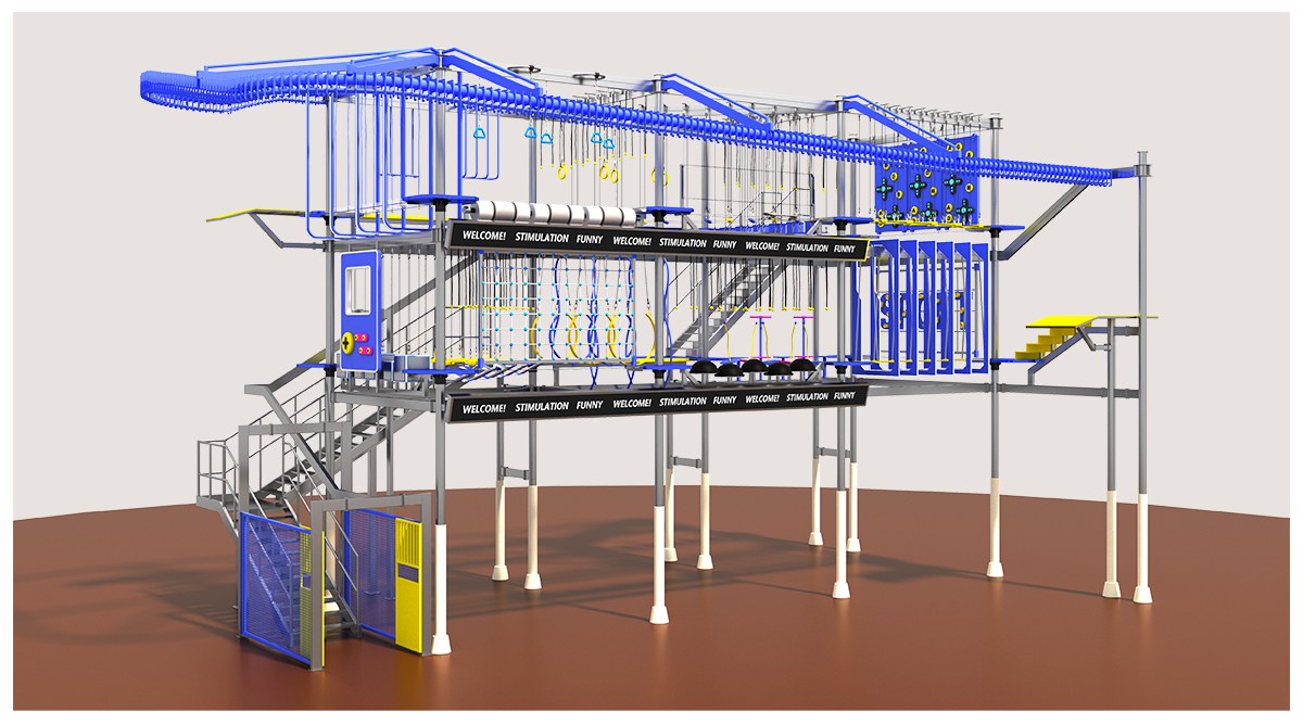 蓝黄活力高空拓展设备产品详情