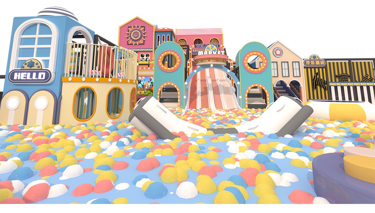 马卡龙系列淘气堡产品详情展示 - 乐图游乐