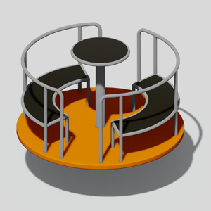 儿童游乐场旋转设备：360° 旋转旋转器和旋转木马​