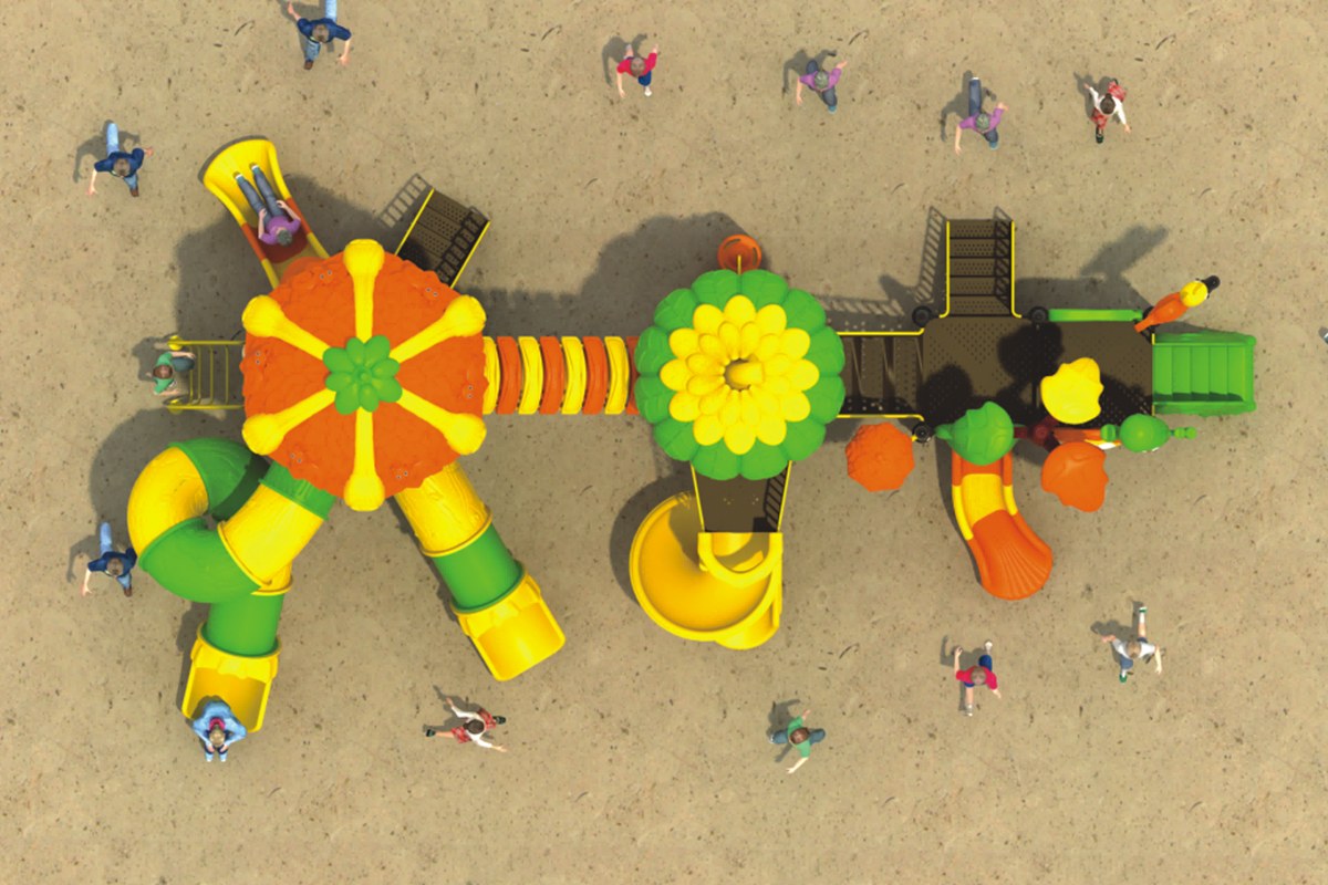 带滑梯的游乐场屋 (3)