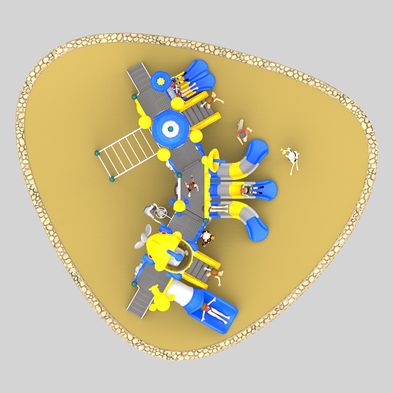 耐用的太空主题滑梯，带来持久的户外游乐场乐趣