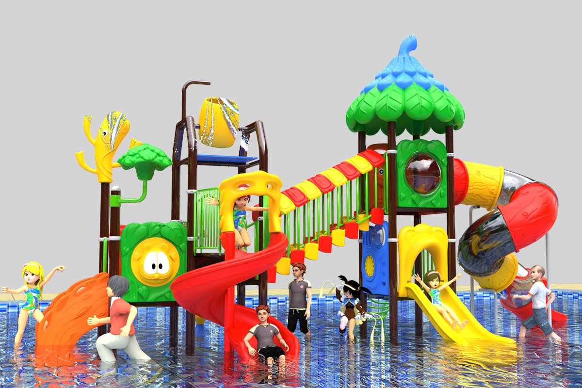 多彩游乐水滑梯设计 (2)