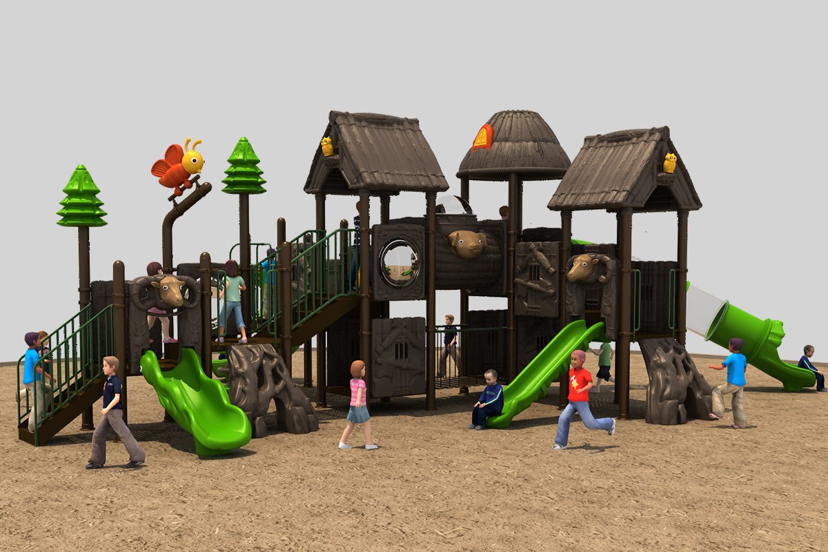 户外游乐场螺旋滑梯 (1)