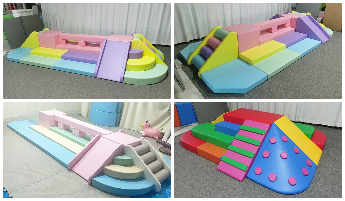 儿童软体拼接运动游戏组合产品实体展示