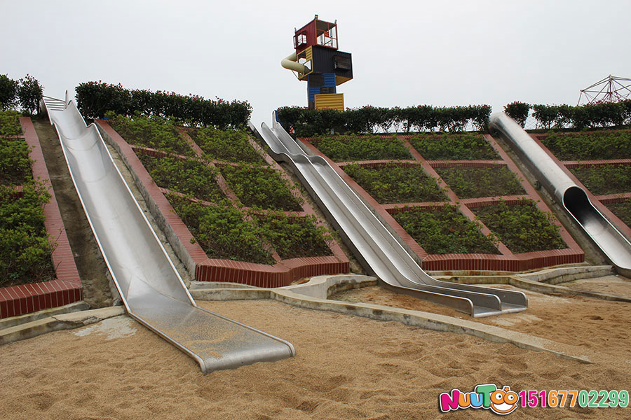 非标游乐+不锈钢滑梯案例+滑滑梯+游乐设施 (11)