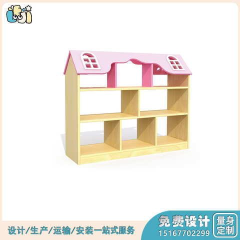 幼儿园木质收纳柜_幼儿园角色区域柜