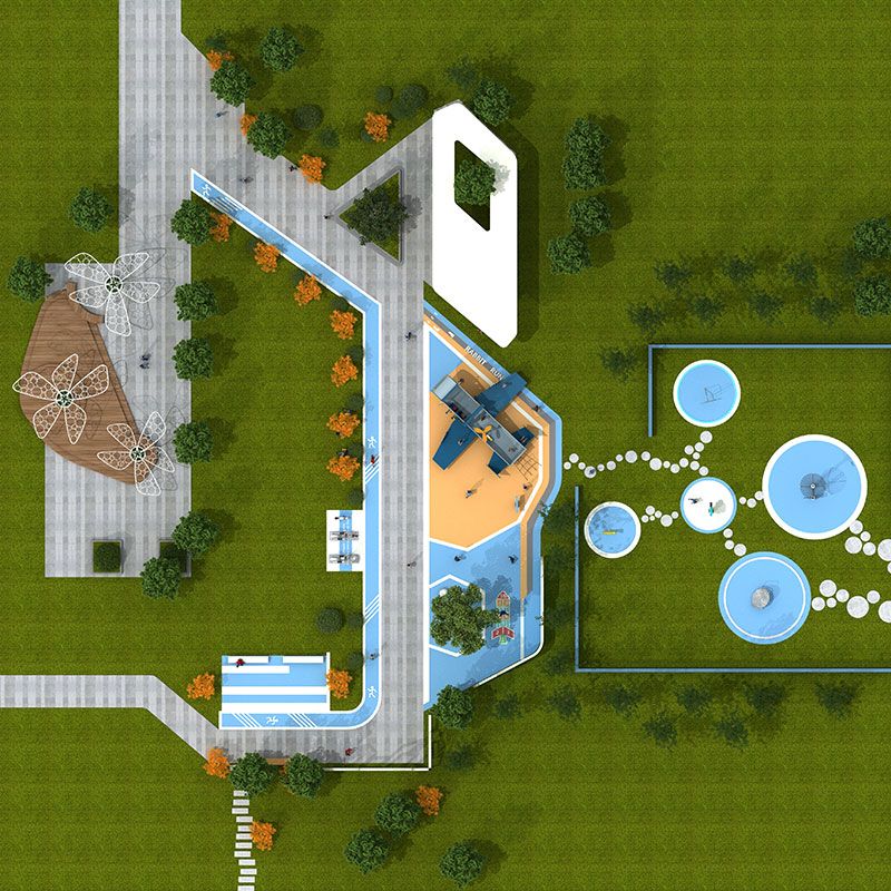 游乐场景观美化，景观结构游乐场工厂