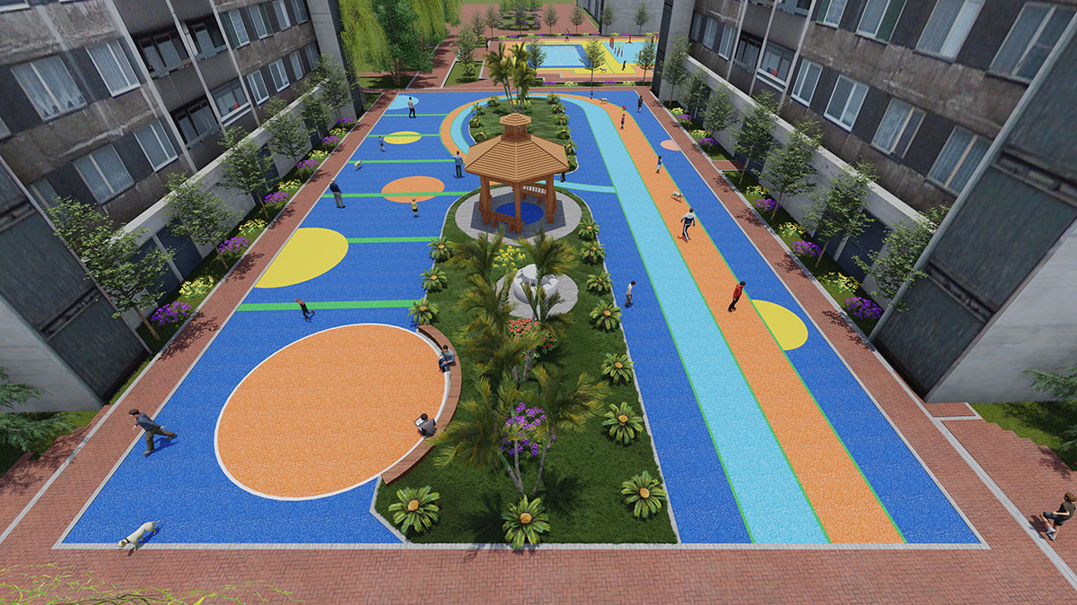 现浇 EPDM 游乐场安全面 (1)