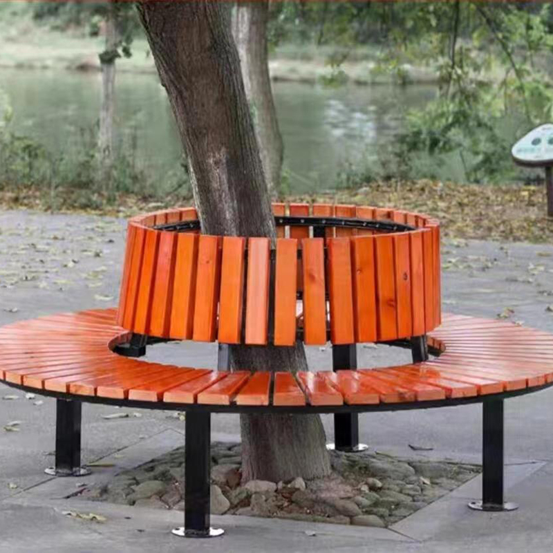 户外圆形树凳，圆形木树凳供应商