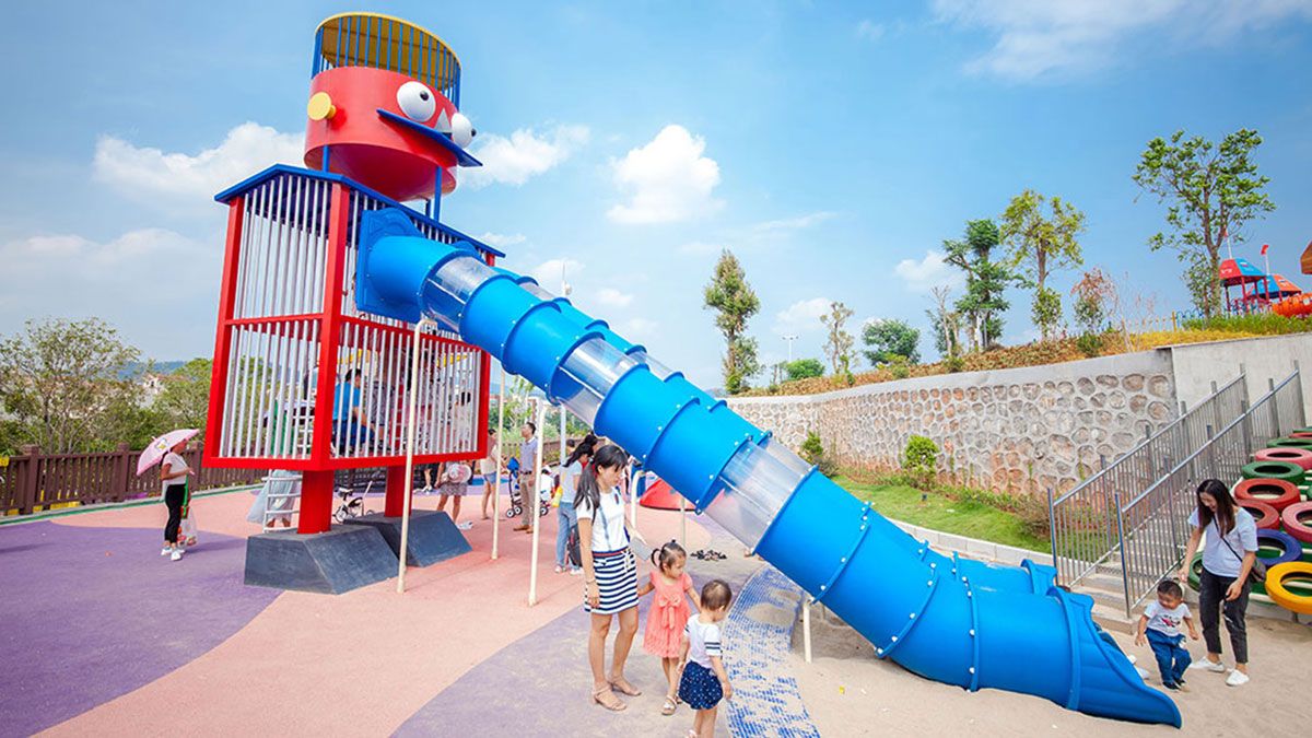 户外塑料滑梯 (5)