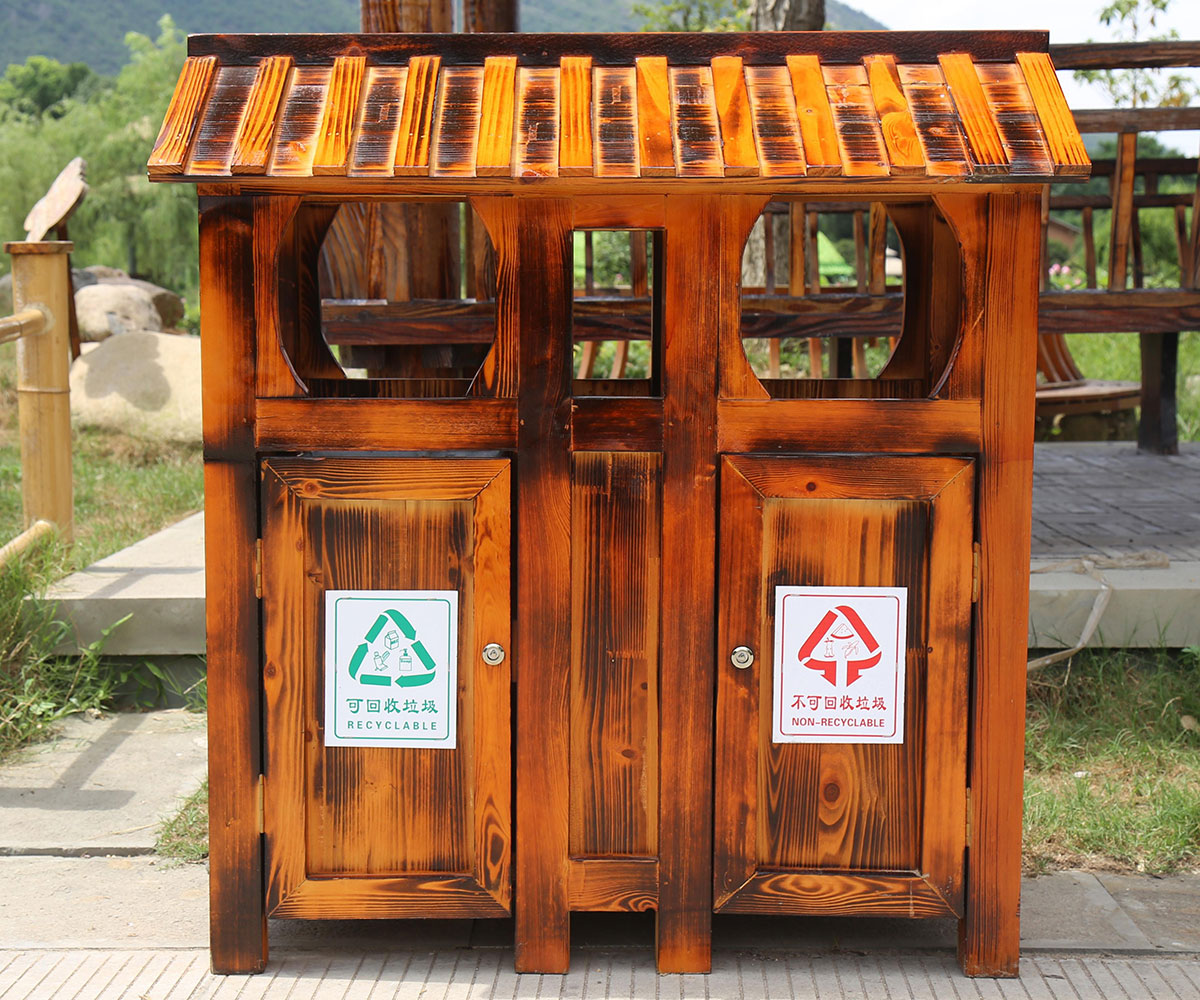木质垃圾桶 (1)