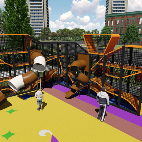 牧羊幼儿园组合滑梯_非标游乐设备_户外秋千