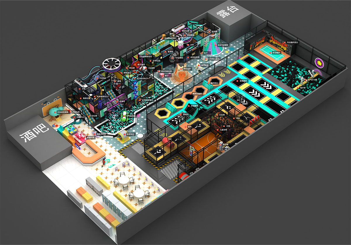 室内儿童蹦床公园 (9)
