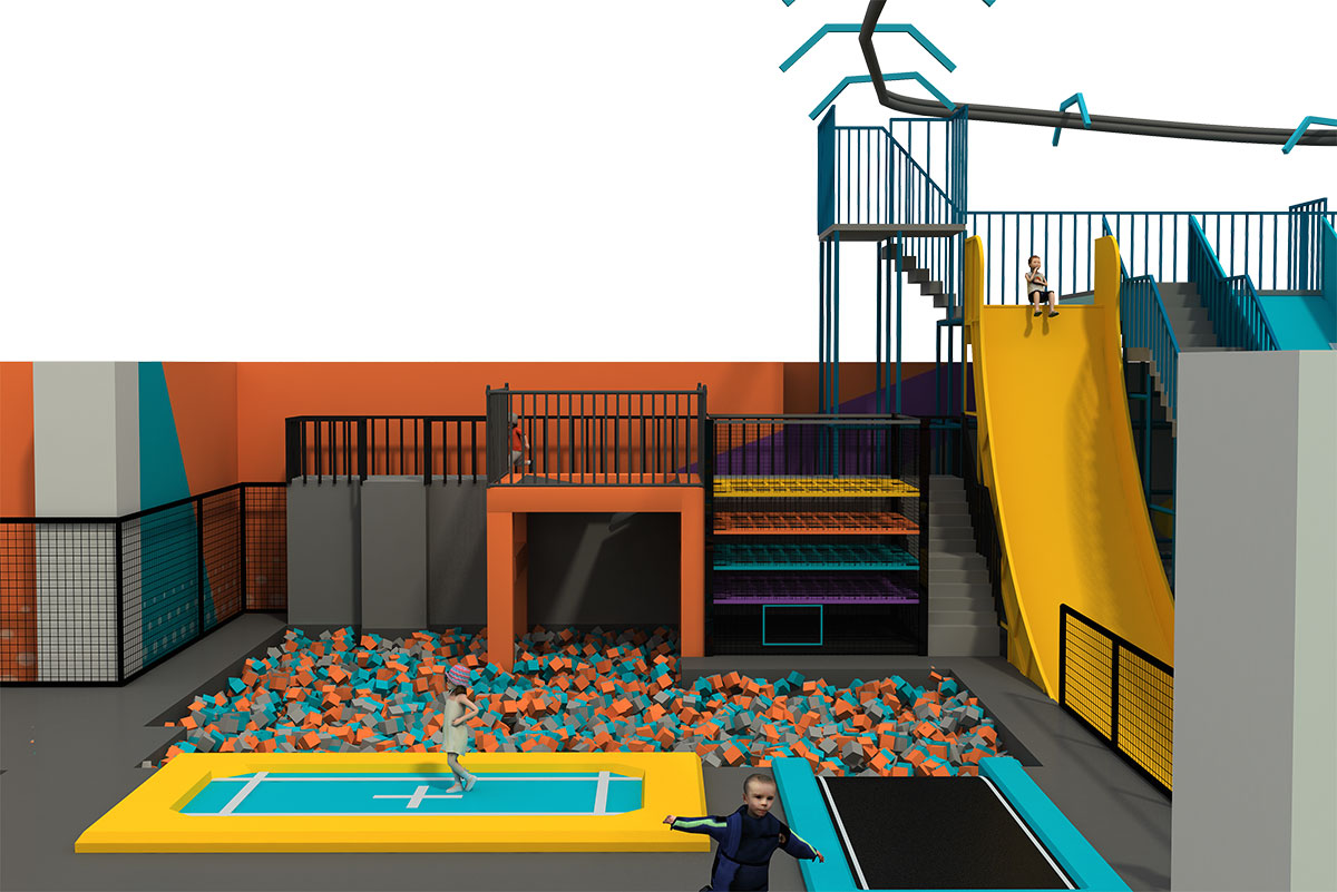 跳室内蹦床公园 (15)