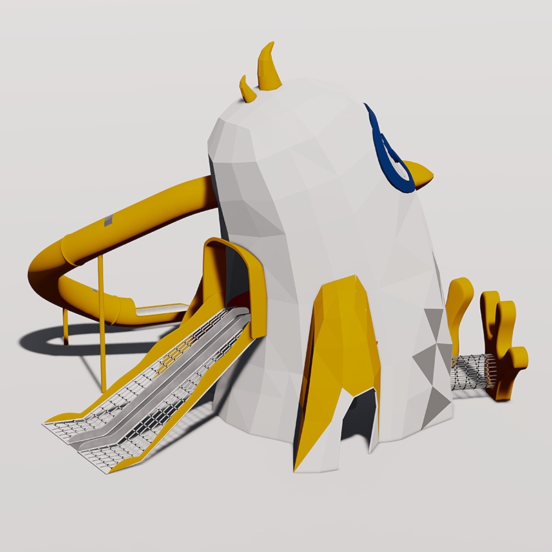 趣味宠物游乐场设备：小鸡主题滑梯