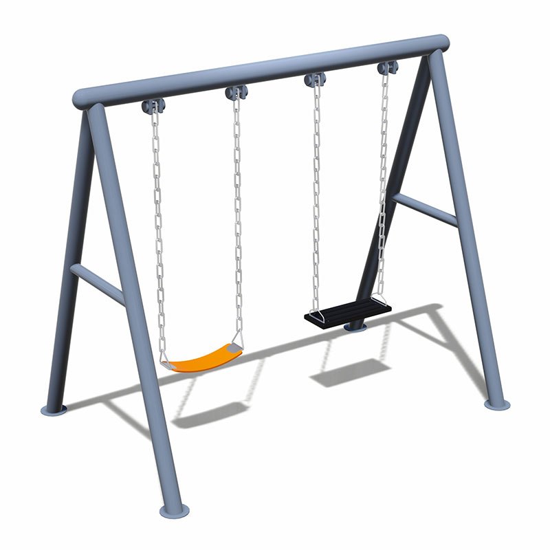 带有稳定底座的户外儿童秋千，确保儿童安全玩耍