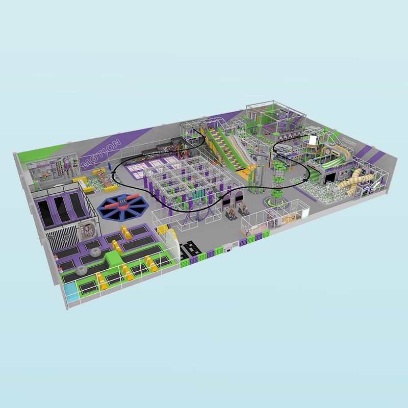 紫绿工业风室内运动乐园 儿童高空拓展设备 厂家定制安装