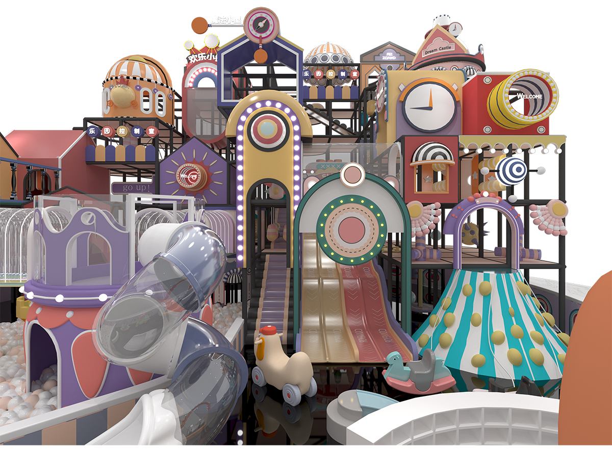 马卡龙复古市集淘气堡产品详情展示