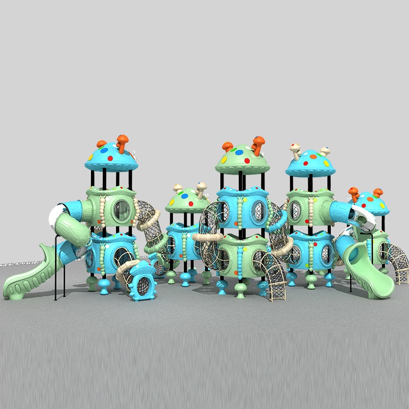 魔法蘑菇游乐场滑梯，带来神奇的户外冒险 