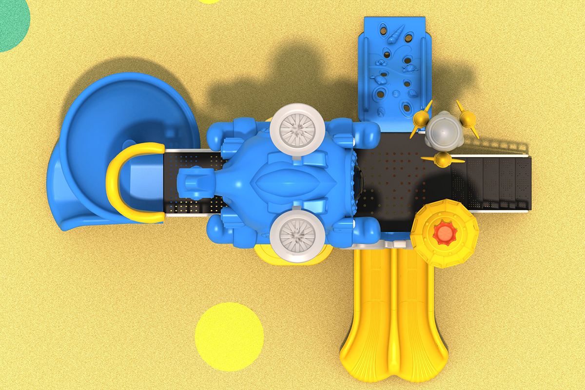 户外宇宙乐趣的游乐场滑梯 (1)