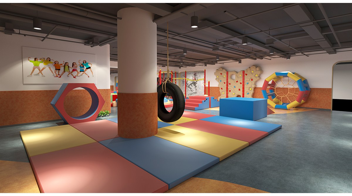 乐图游乐室内体能跑酷组合设备 幼儿跑酷设备 幼儿园体能器材