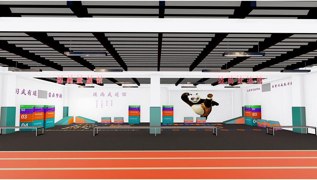 功夫熊猫武道馆体适能训练设备