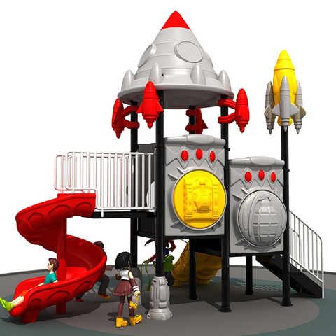 适合儿童的太空主题滑梯，打造耐用的户外游乐场