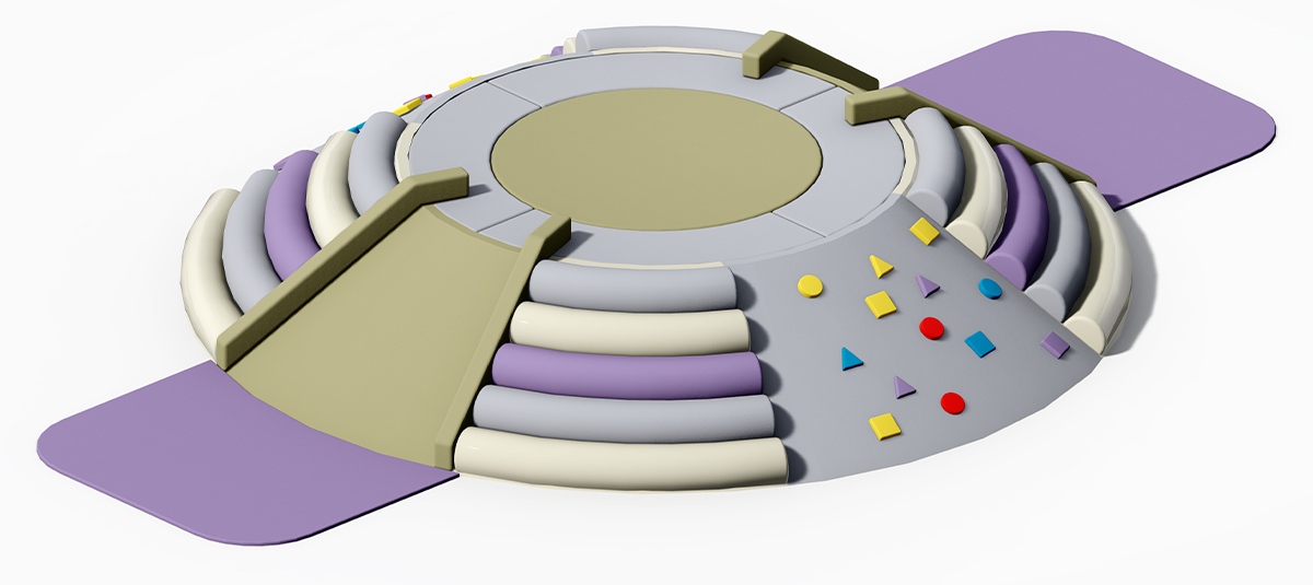 飞碟造型软体攀爬游乐台产品详情