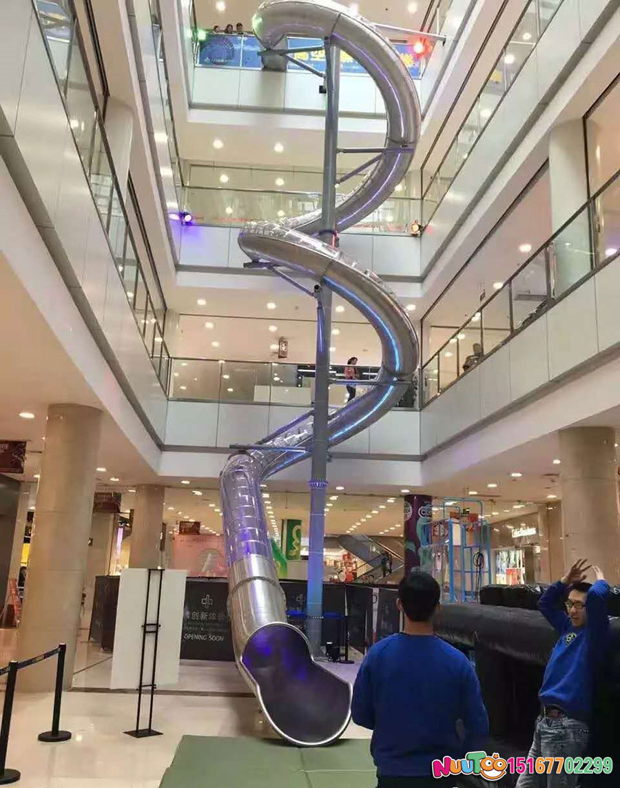 乐图非标游乐+不锈钢滑梯+西安新光海岸悦城12M-(3)