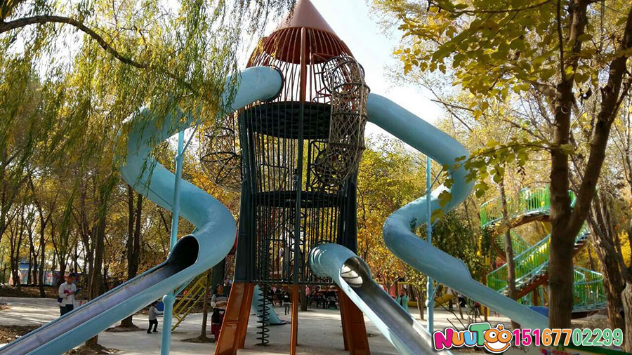 非标游乐+高空走廊+斜屋+塔+组合滑梯+滑滑梯 (52)