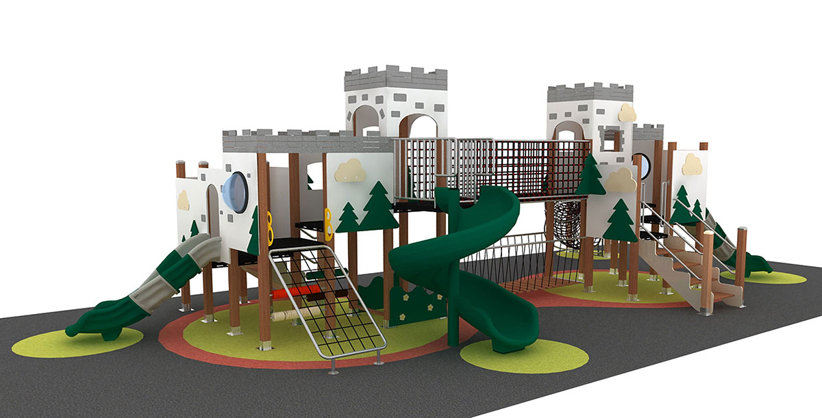 仿木组合滑梯_塑木滑梯 (37)