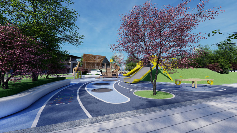 融创九宸府树屋组合滑梯 (3)