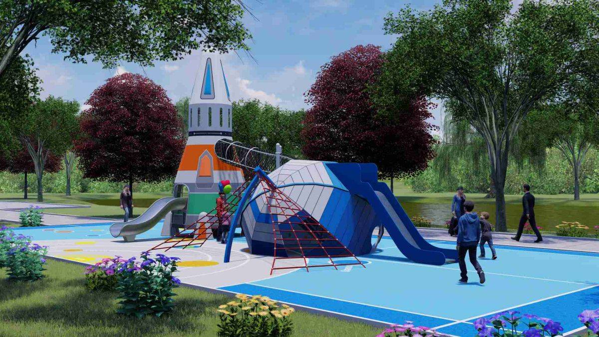 游乐场火箭滑梯 (4)